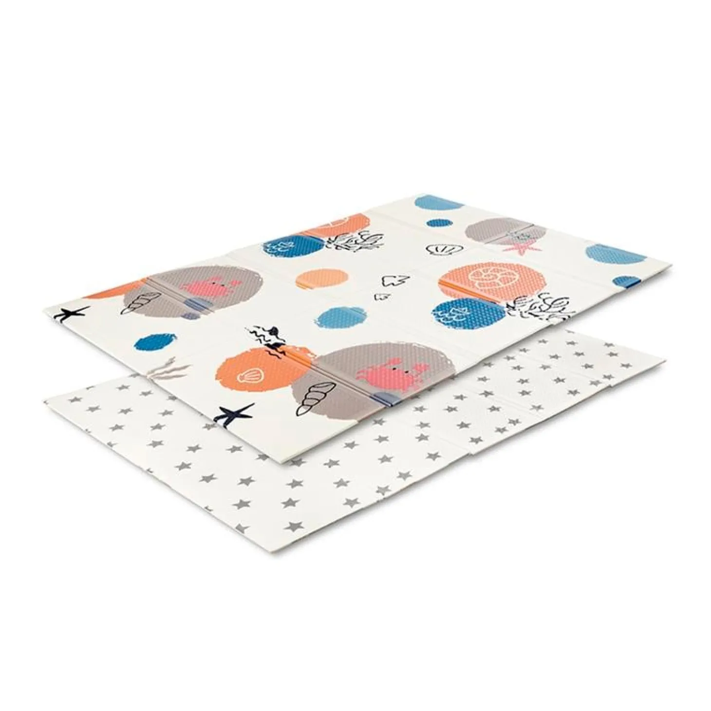 Lorelli Tapis de Jeu Thermique Reversible Pliable Ocean & Stars 120 - 180 cm