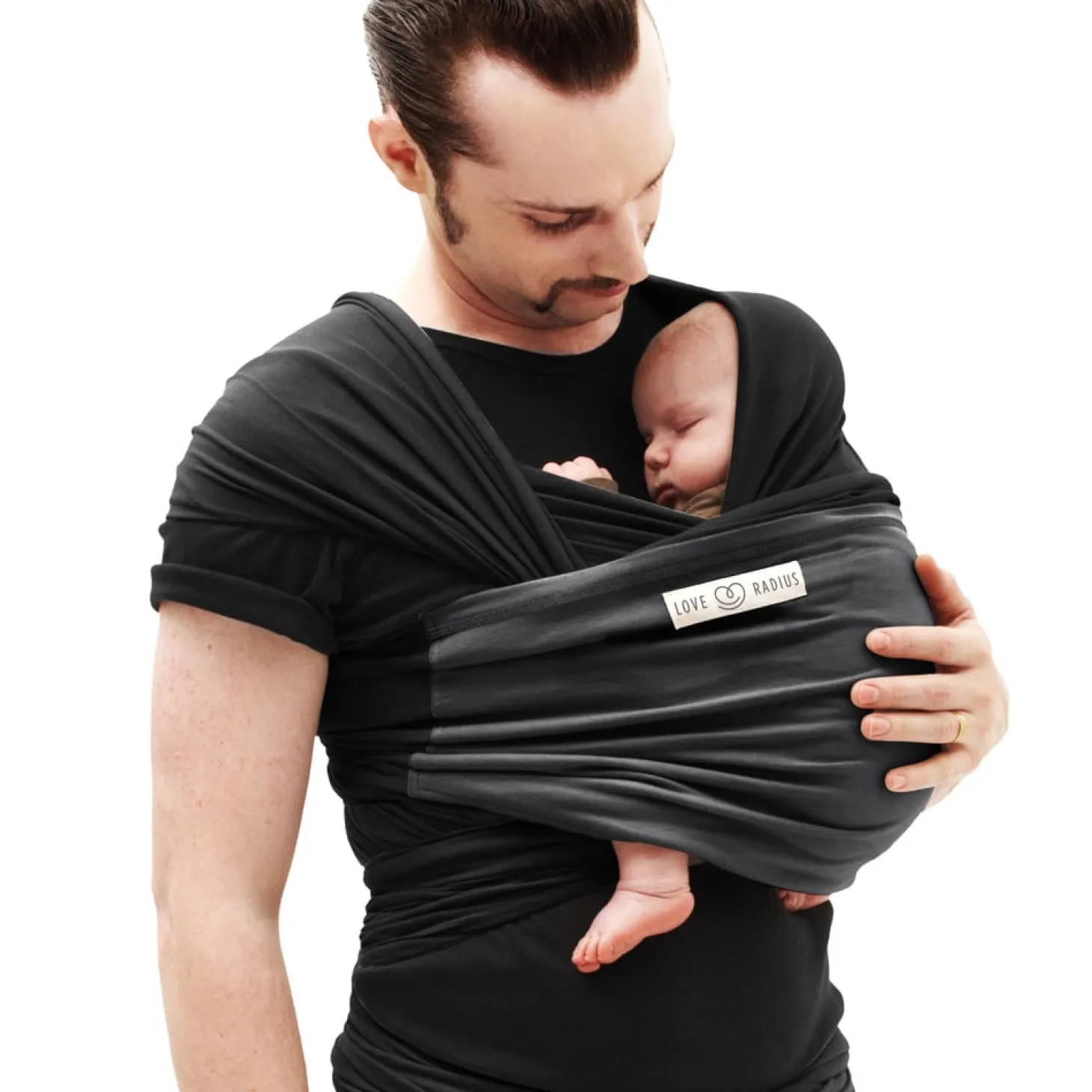 Love Radius by JPMBB Echarpe de portage L'Originale Noir Poche Anthracite