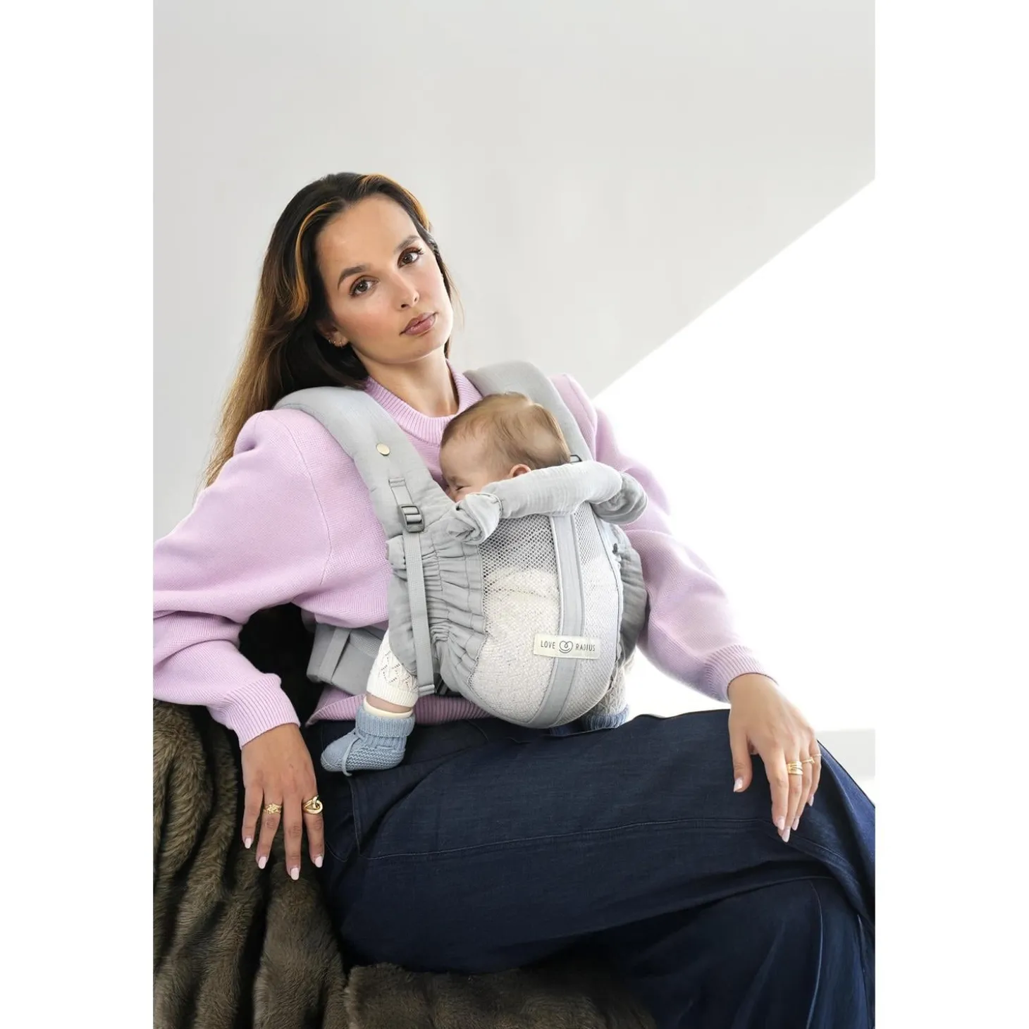 Love Radius by JPMBB Porte-bébé PhysioCarrier 2 Gris 0-36 mois