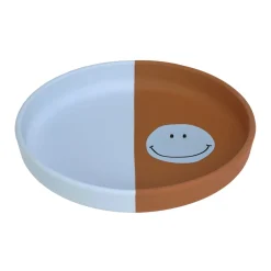 Lässig                    Assiette en silicone    Bleu Ciel