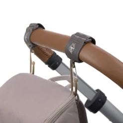 Lässig                    2 attaches poussette avec mousqueton    anthracite