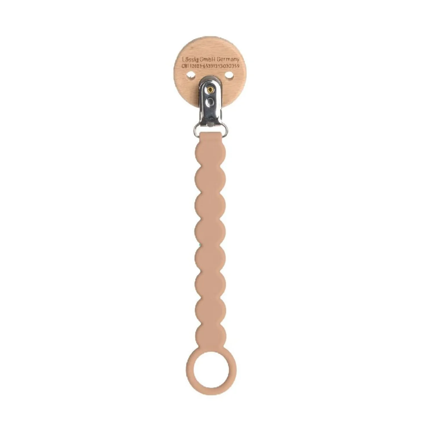 Lässig Attache sucette Bois/Silicone Tiny Smile Érable