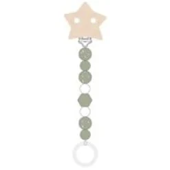 Lässig                    Attache sucette Bois/Silicone Little Universe    Olive            0 mois +