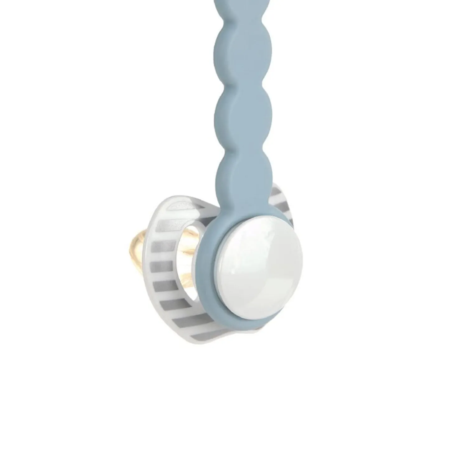 Lässig Attache sucette Bois/Silicone Tiny Smile Bleu Poudré