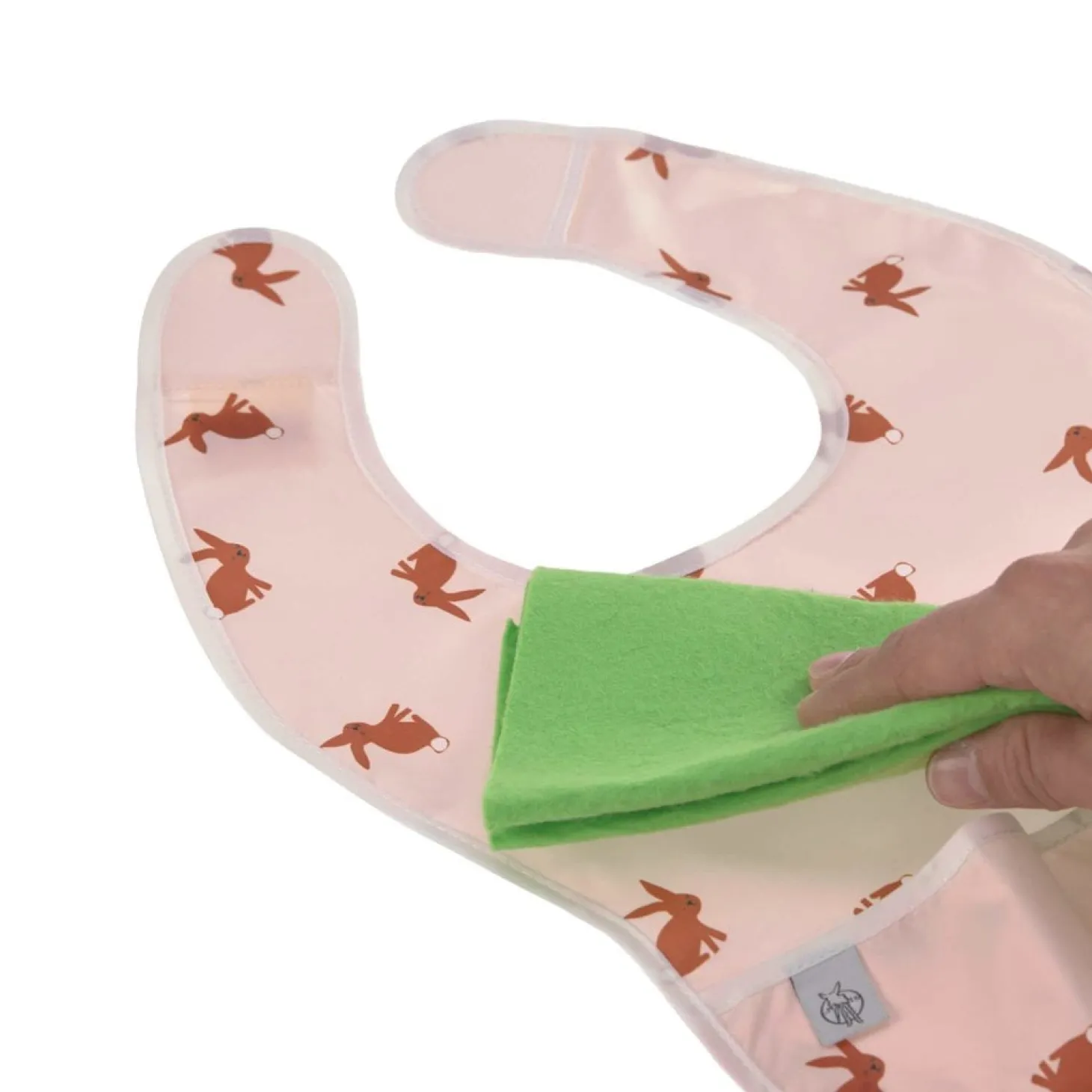 Lässig 2 bavoirs avec poche Little Forest Lapin 6-24 mois