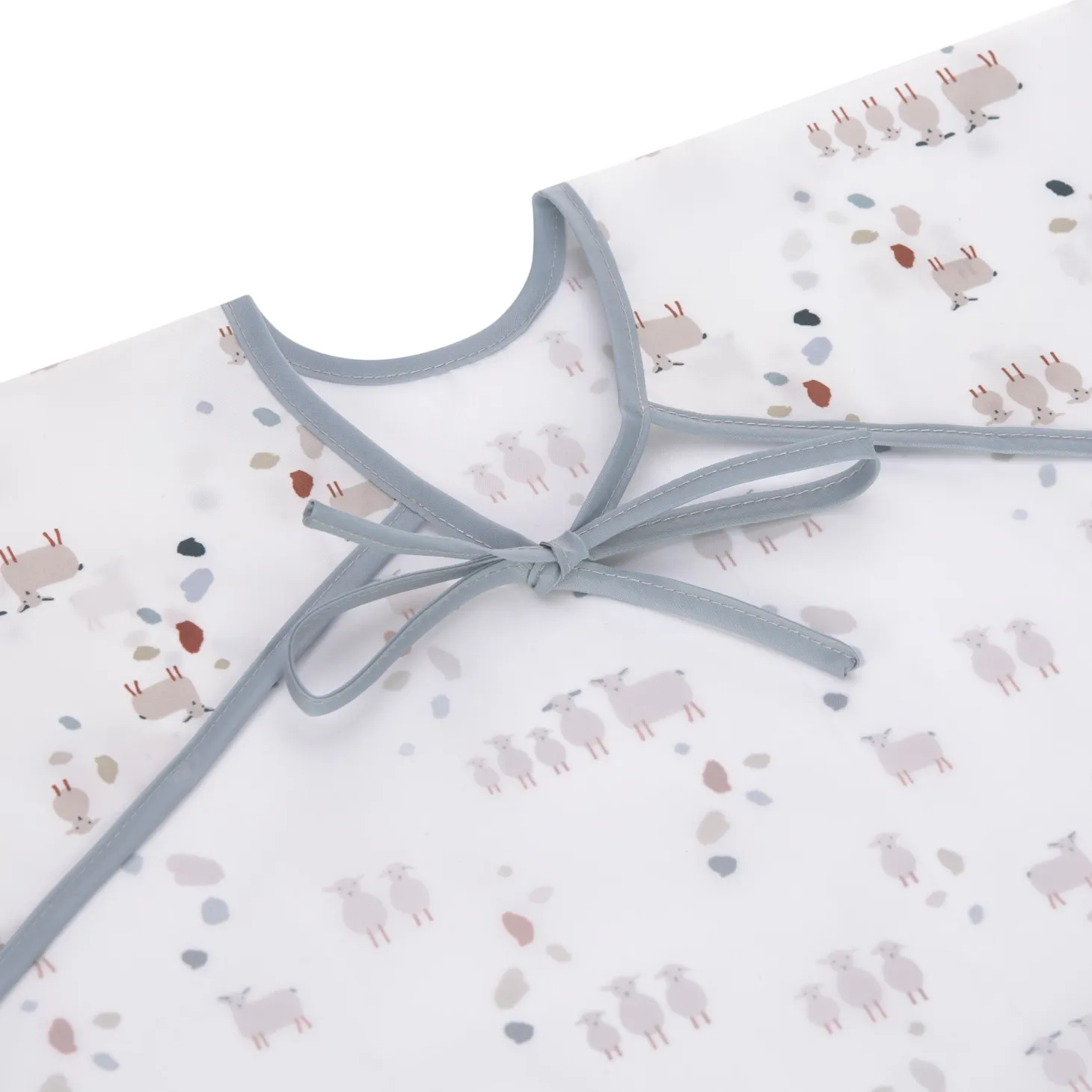 Lässig 2 bavoirs manches longues avec poche Tiny farmer Mouton 6-24 mois