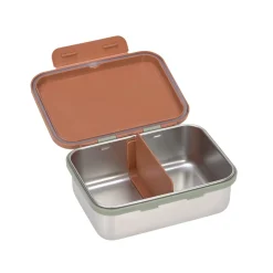 Lässig                    Boîte à goûter / Lunch box inox Happy Prints    Caramel