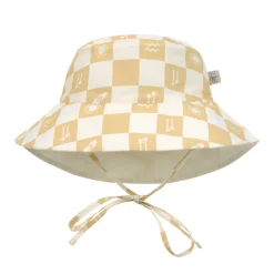 Lässig                    Chapeau anti-UV motifs à carreaux    Vanille/Écru            7-18 mois