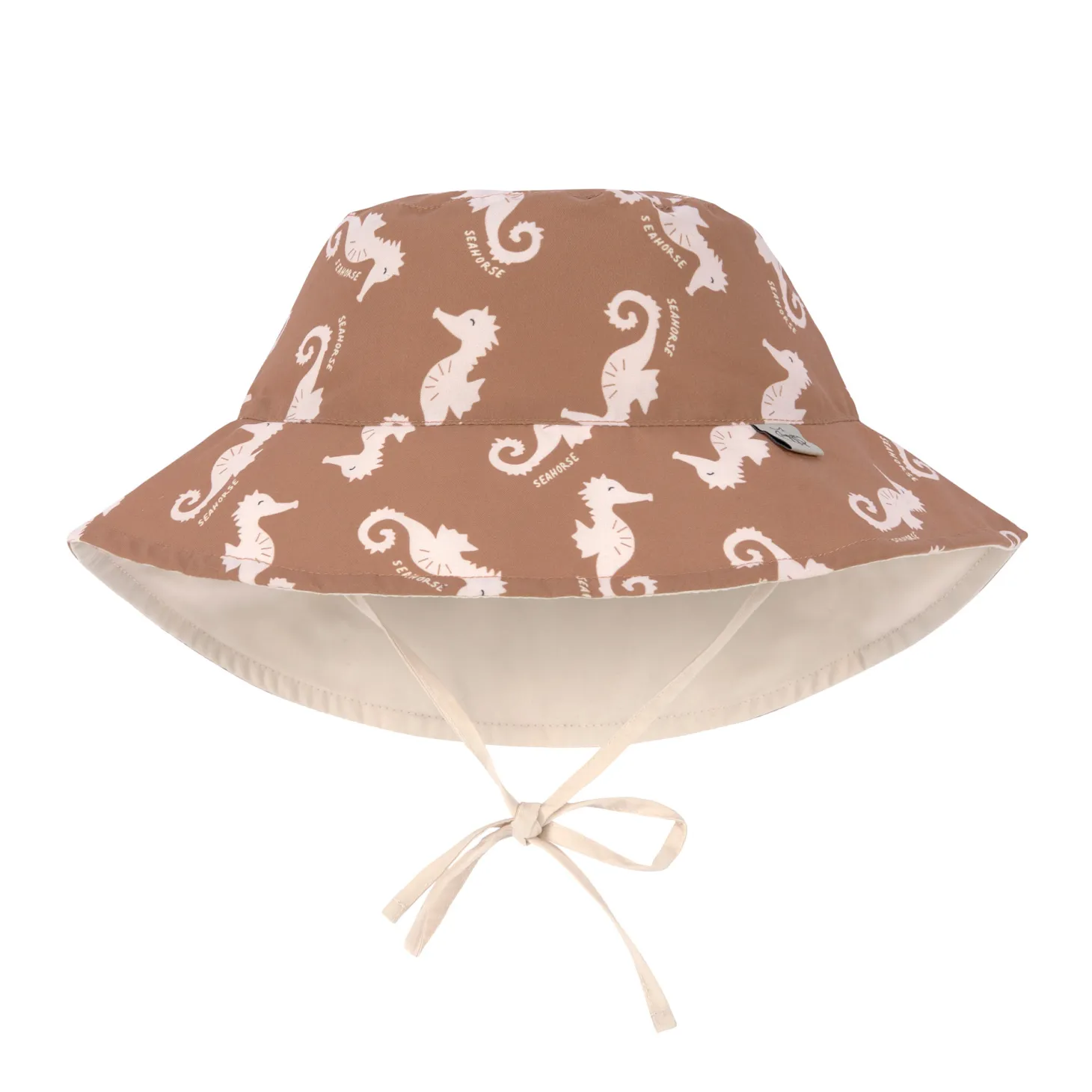 Lässig Chapeau anti-UV réversible Hippocampe Caramel