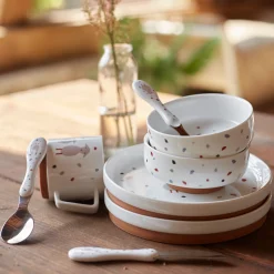 Lässig                    Coffret repas en porcelaine Tiny Farmer    Blanc