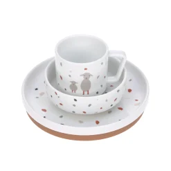 Lässig                    Coffret repas en porcelaine Tiny Farmer    Blanc