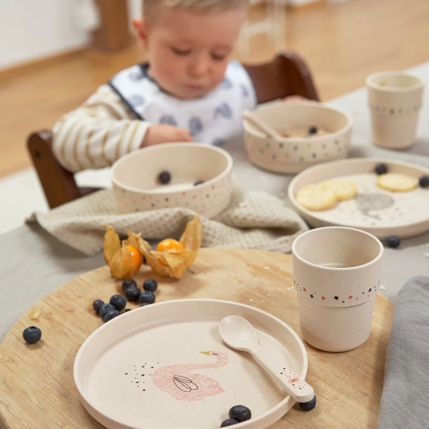 Lässig Coffret repas Little Water Cygne Beige