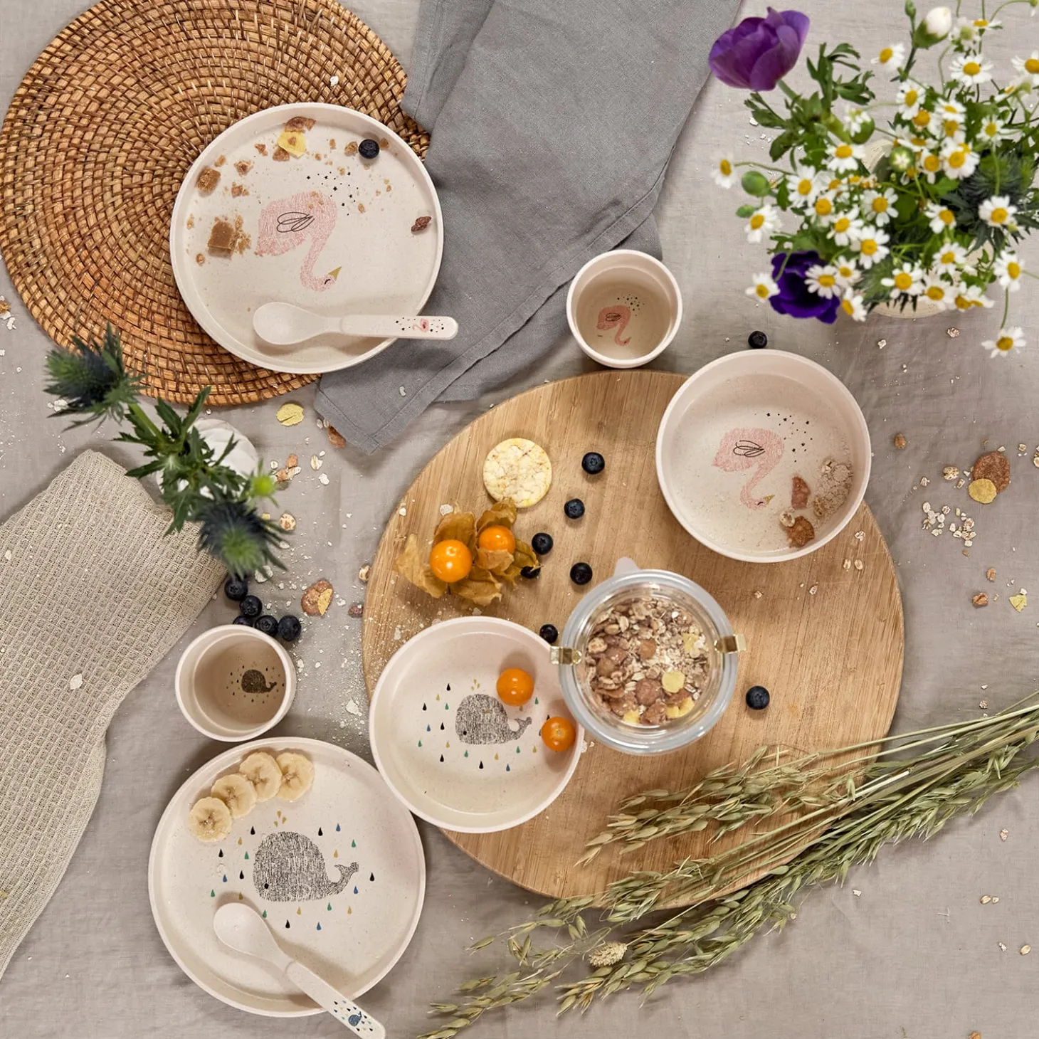Lässig Coffret repas Little Water Cygne Beige