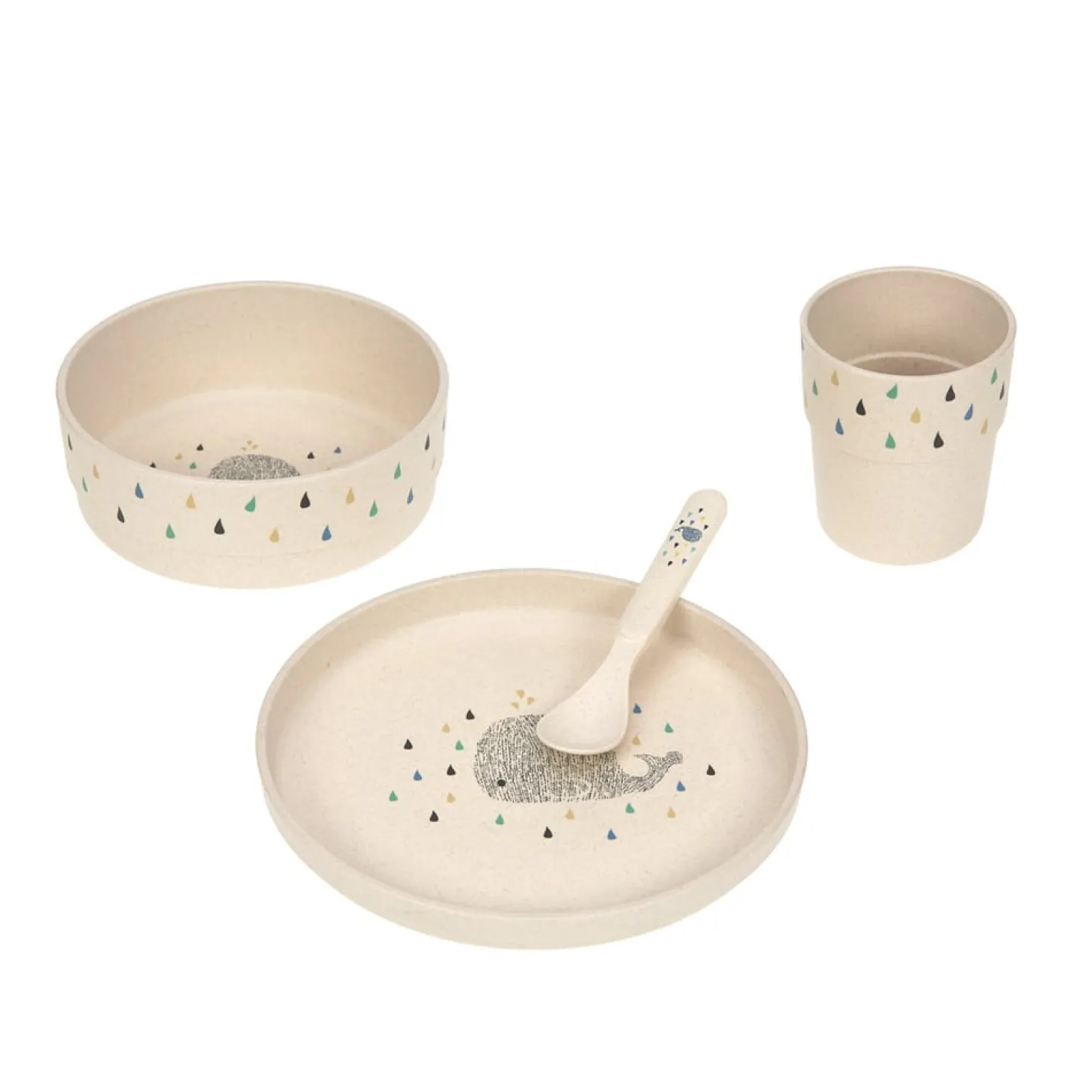 Lässig Coffret repas PP/Cellulose Little Water Baleine