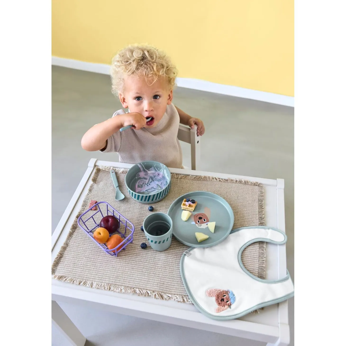 Lässig Coffret repas PP/Cellulose Tiny Team Chien Vert
