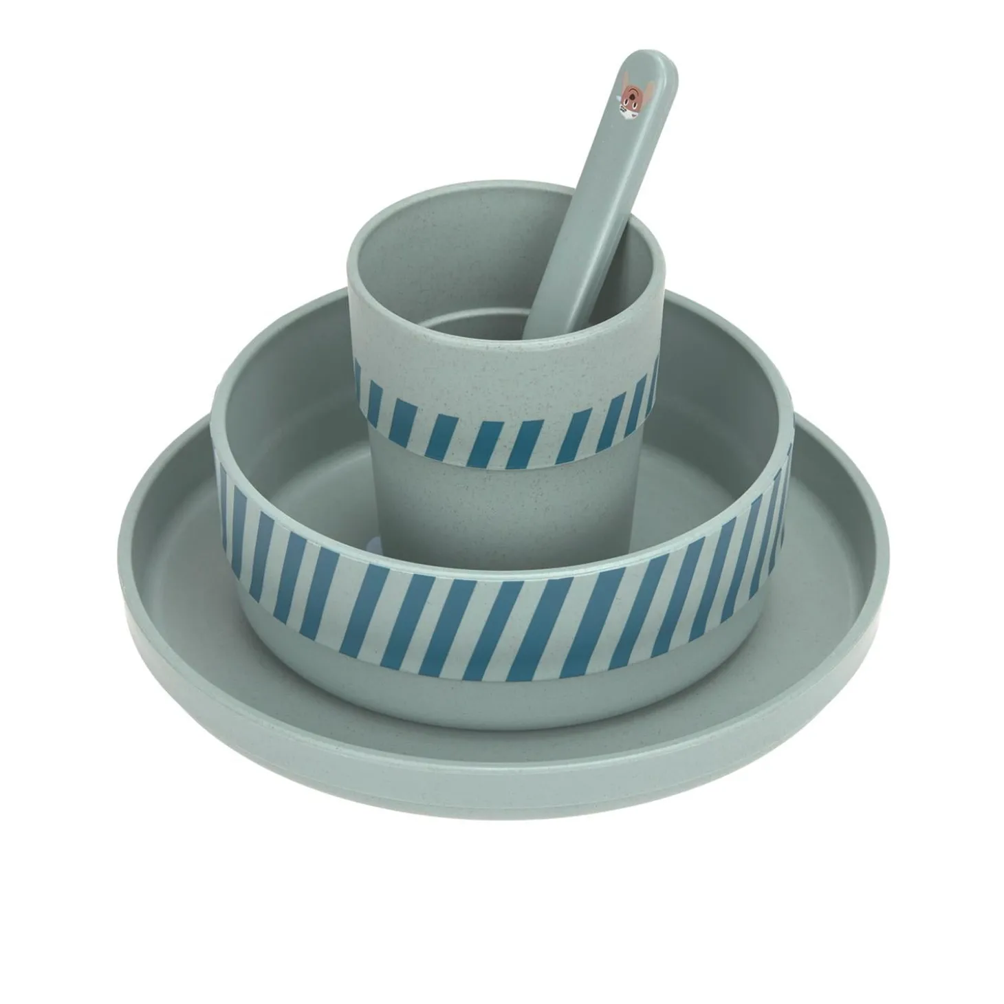 Lässig Coffret repas PP/Cellulose Tiny Team Chien Vert
