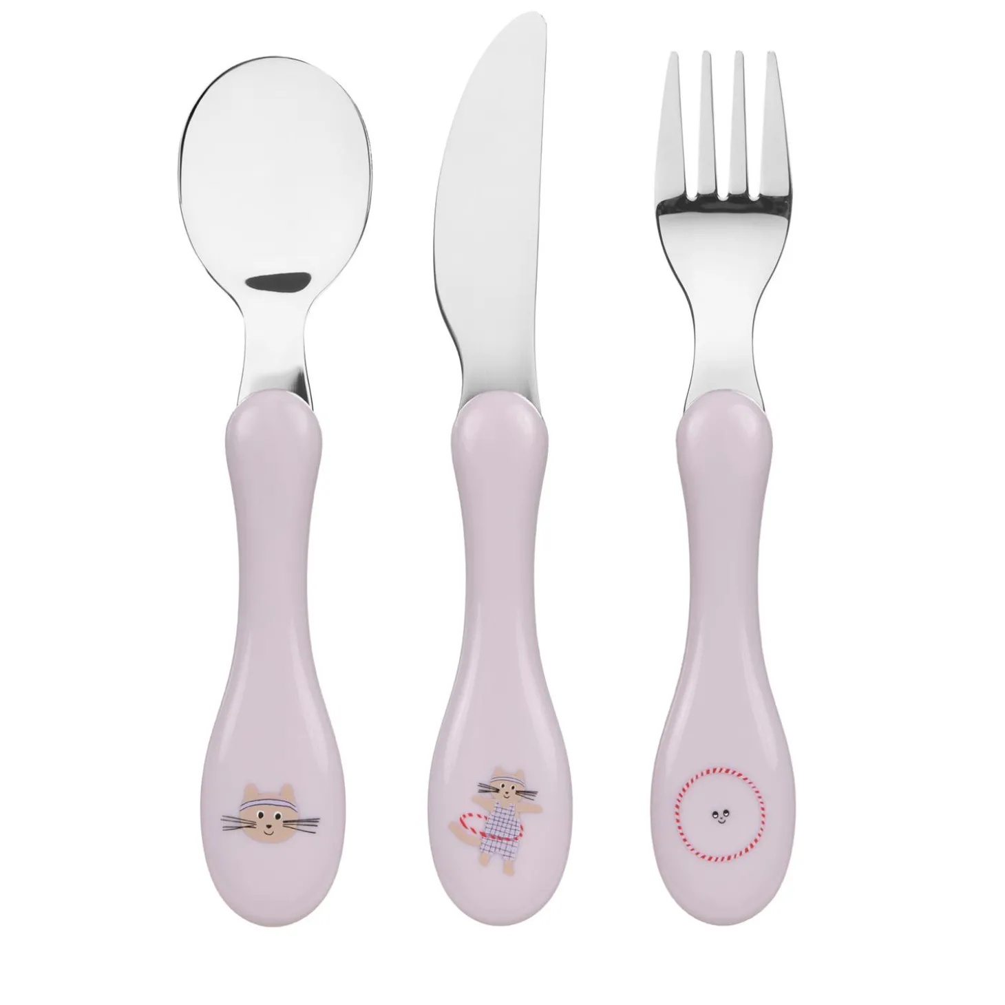 Lässig Couverts inox 3 pcs Tiny Team Chat Rose