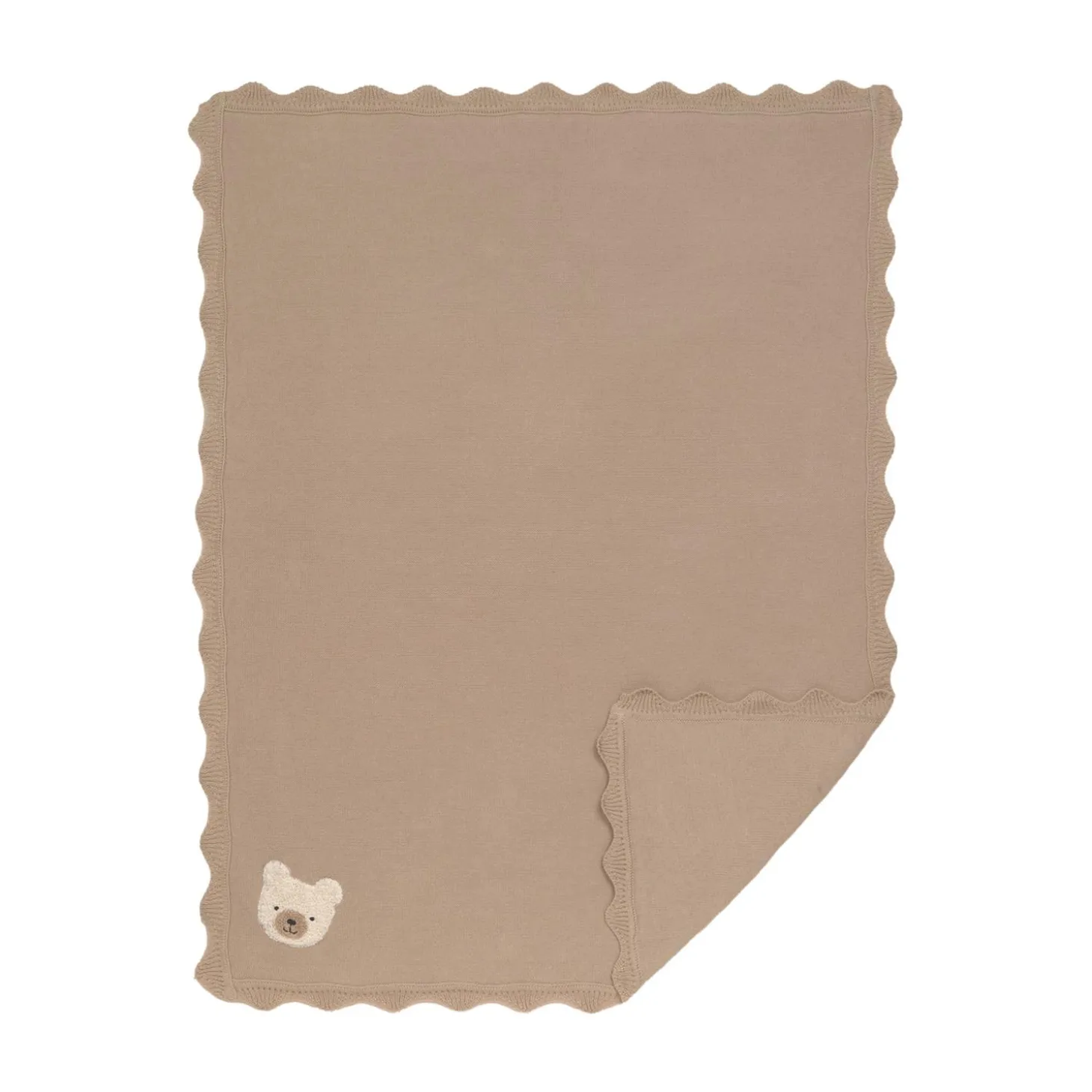 Lässig Couverture coton bio GOTS Miracle of Nature Ours Beige