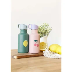 Lässig Gourde pour enfant inox Happy Fruits Cerise
