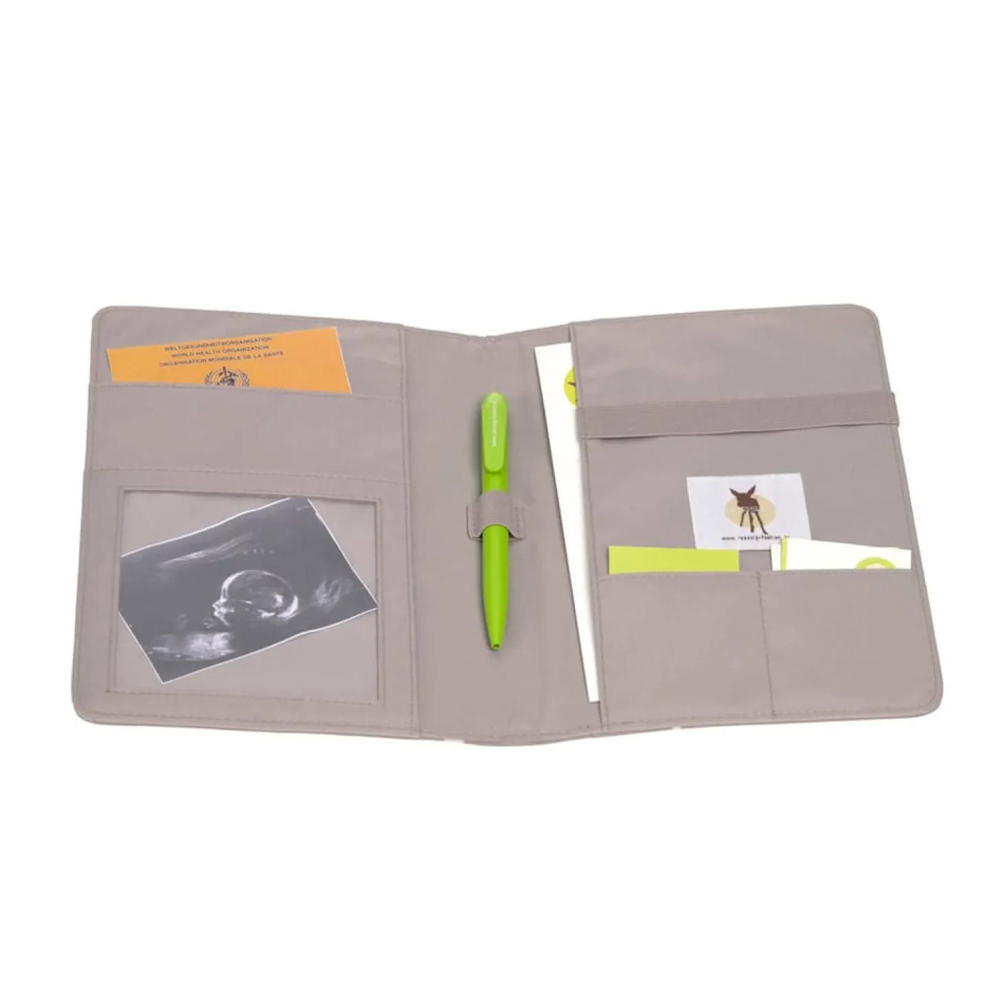 Lässig Housse carnet de santé Blocks Taupe