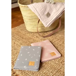 Lässig Housse carnet de santé Blocks Taupe