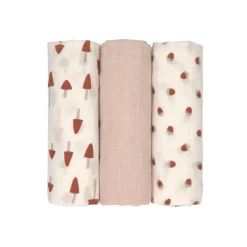 Lässig Lange mousseline L Little Forest rose poudré 85x85 cm