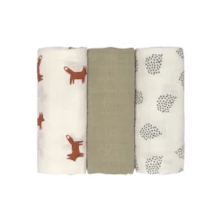 Lässig Lange mousseline M Little Forest Renard 60x60 cm