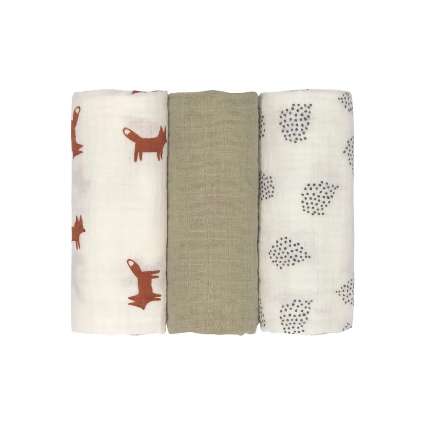 Lässig Lange mousseline M Little Forest Renard 60x60 cm