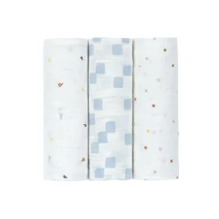 Lässig                    Lange mousseline 3 pcs Happy Fruits    Bleu            L
