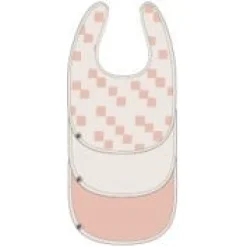 Lässig                    Lot de 3 bavoirs naissance coton bio Happy Fruits    Pêche