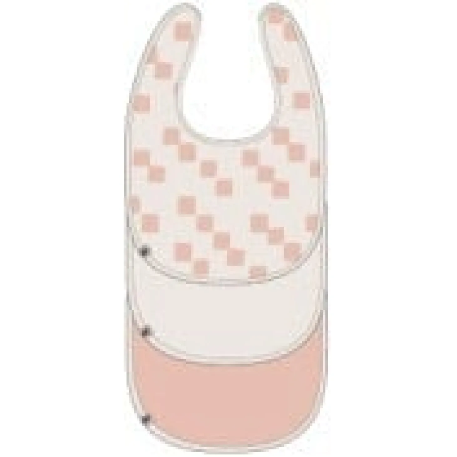 Lässig Lot de 3 bavoirs naissance coton bio Happy Fruits Pêche