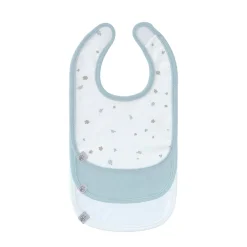 Lässig                    Lot de 3 bavoirs naissance    Floral Bleu