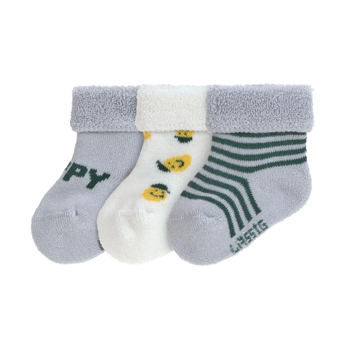 Lässig Lot de 3 chaussettes Terry Citron Bleu Clair