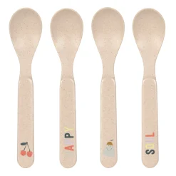 Lässig                    Lot de 4 cuillères Happy Fruits    Rose