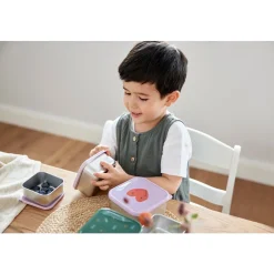 Lässig Lot de 3 petites boîtes à goûter inox Lavande