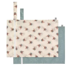 Lässig                    Lot de 2 Wet Bags Tiny Team Chien    Vert