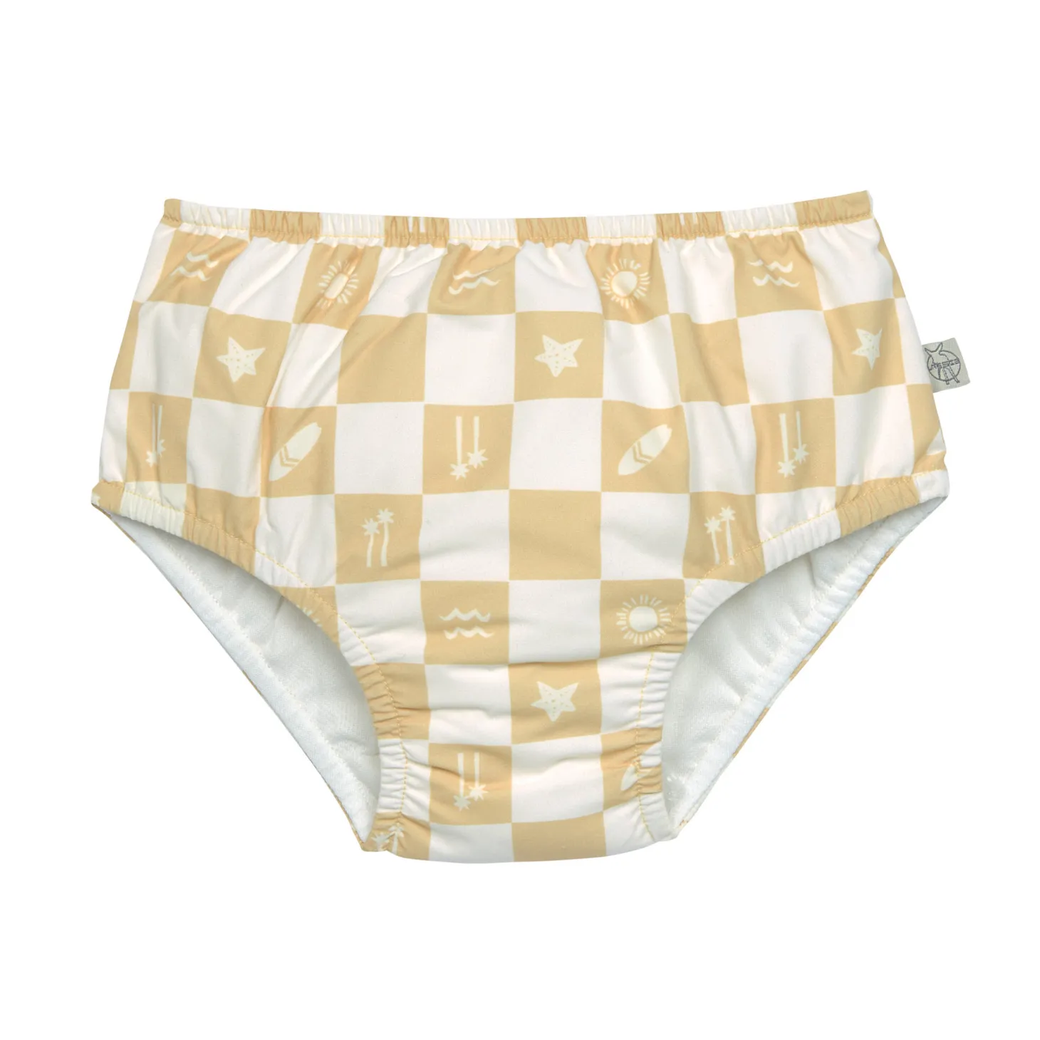 Lässig Maillot de bain couche Check Pattern Vanille/Écru