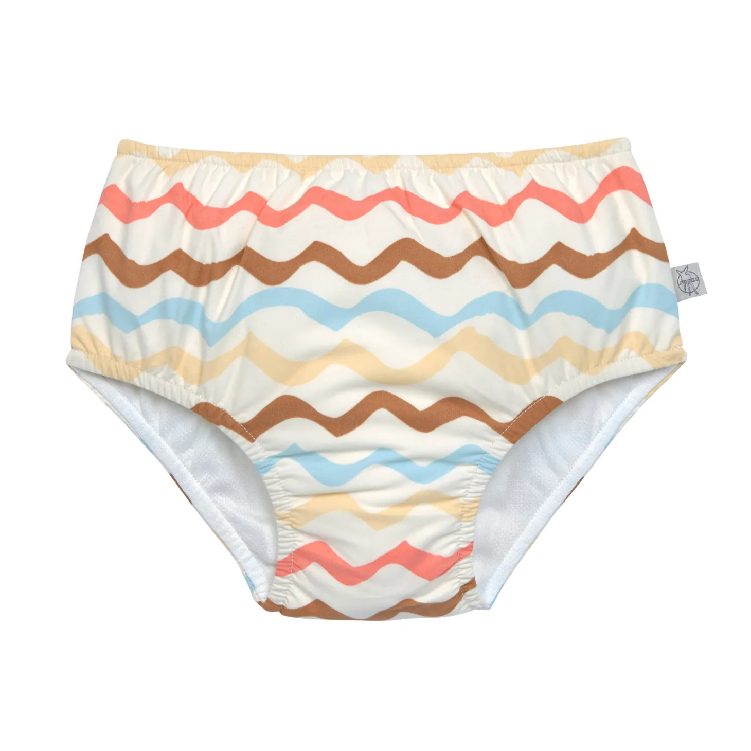 Lässig Maillot de bain couche Vagues Écru