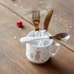 Lässig Set de couverts en inox Tiny Farmer Mouton/Oie Multicolore