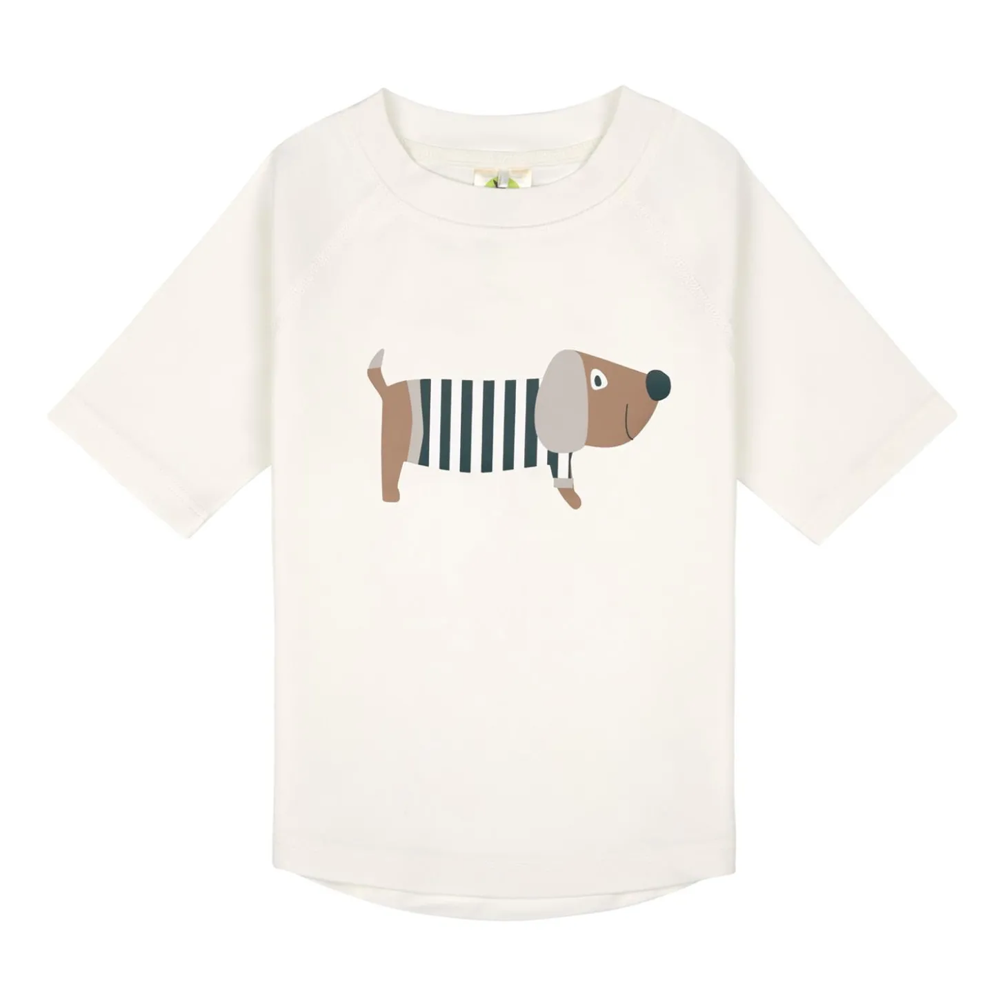 Lässig T-shirt anti-UV manches courtes Beach Chien Sel marin