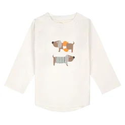 Lässig                    T-shirt anti-UV manches longues Beach Chien    Orange/ocean vert