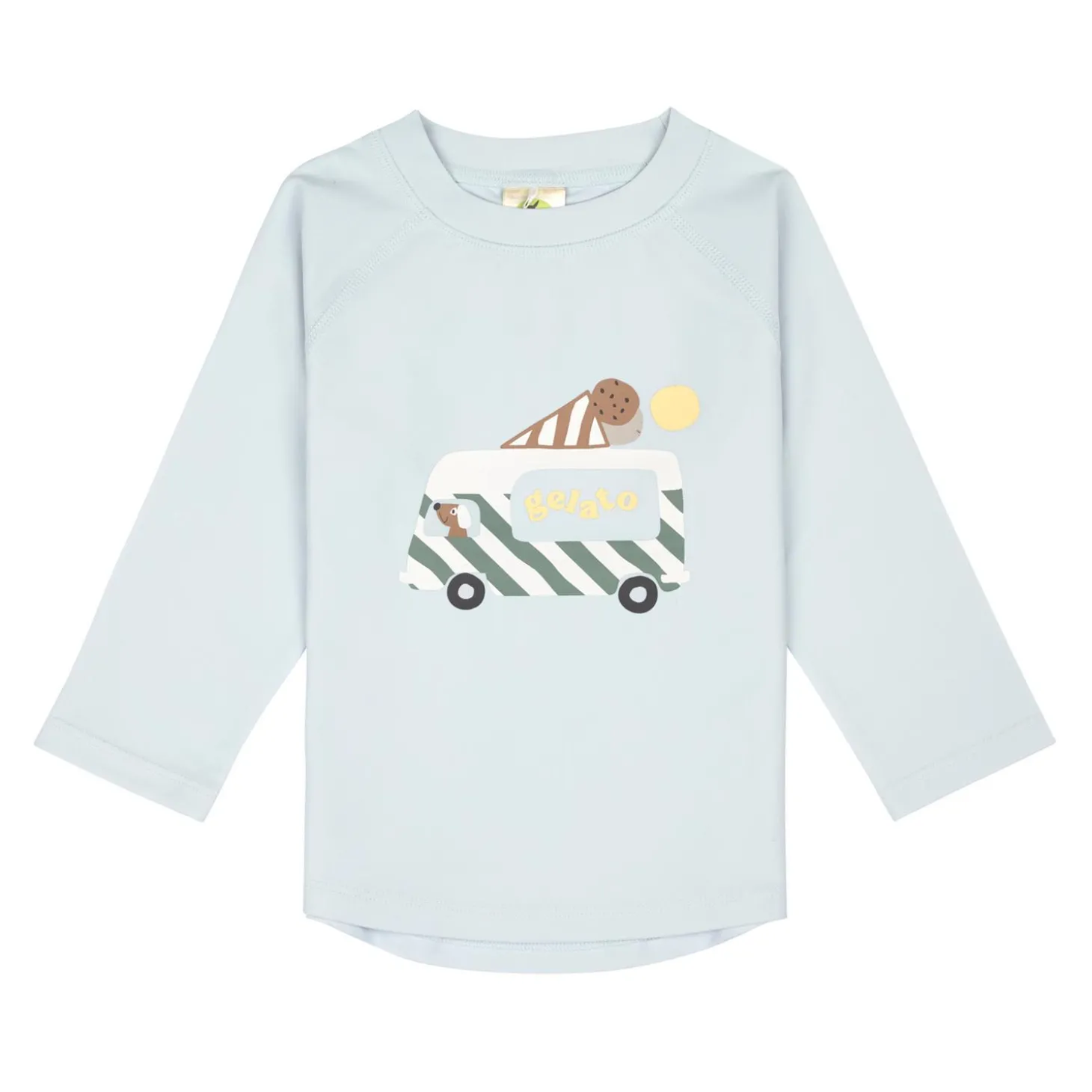 Lässig T-shirt anti-UV manches longues Camion de glace Bleu