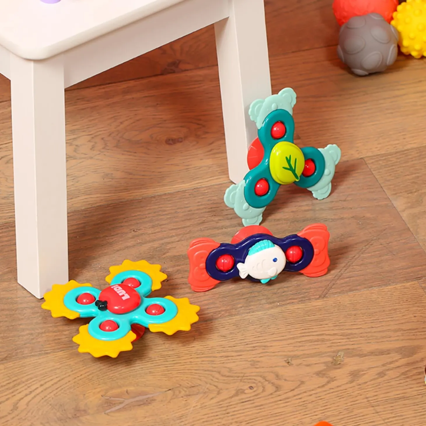 Ludi 3 Baby Spinners Multicolore 10 mois