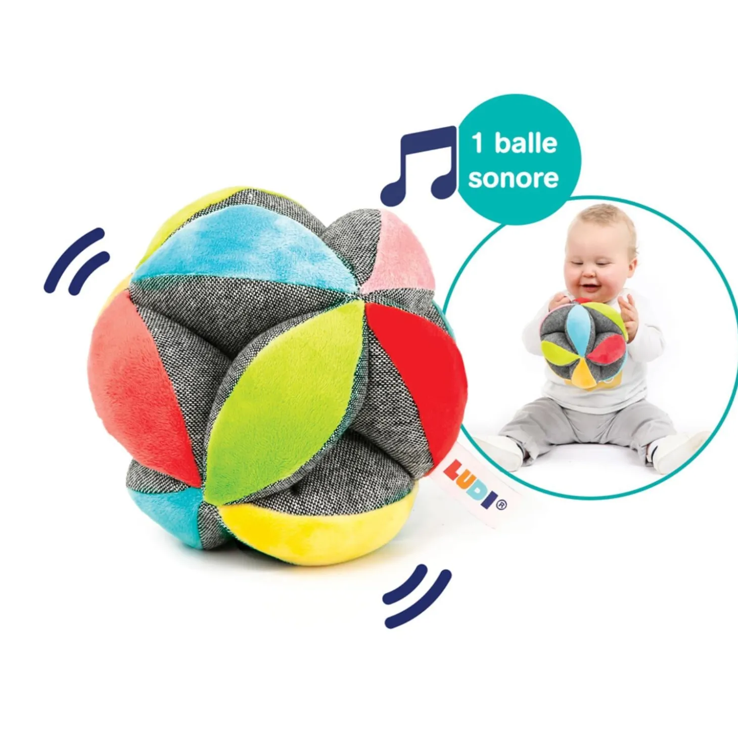 Ludi Balle de préhension Multicolore