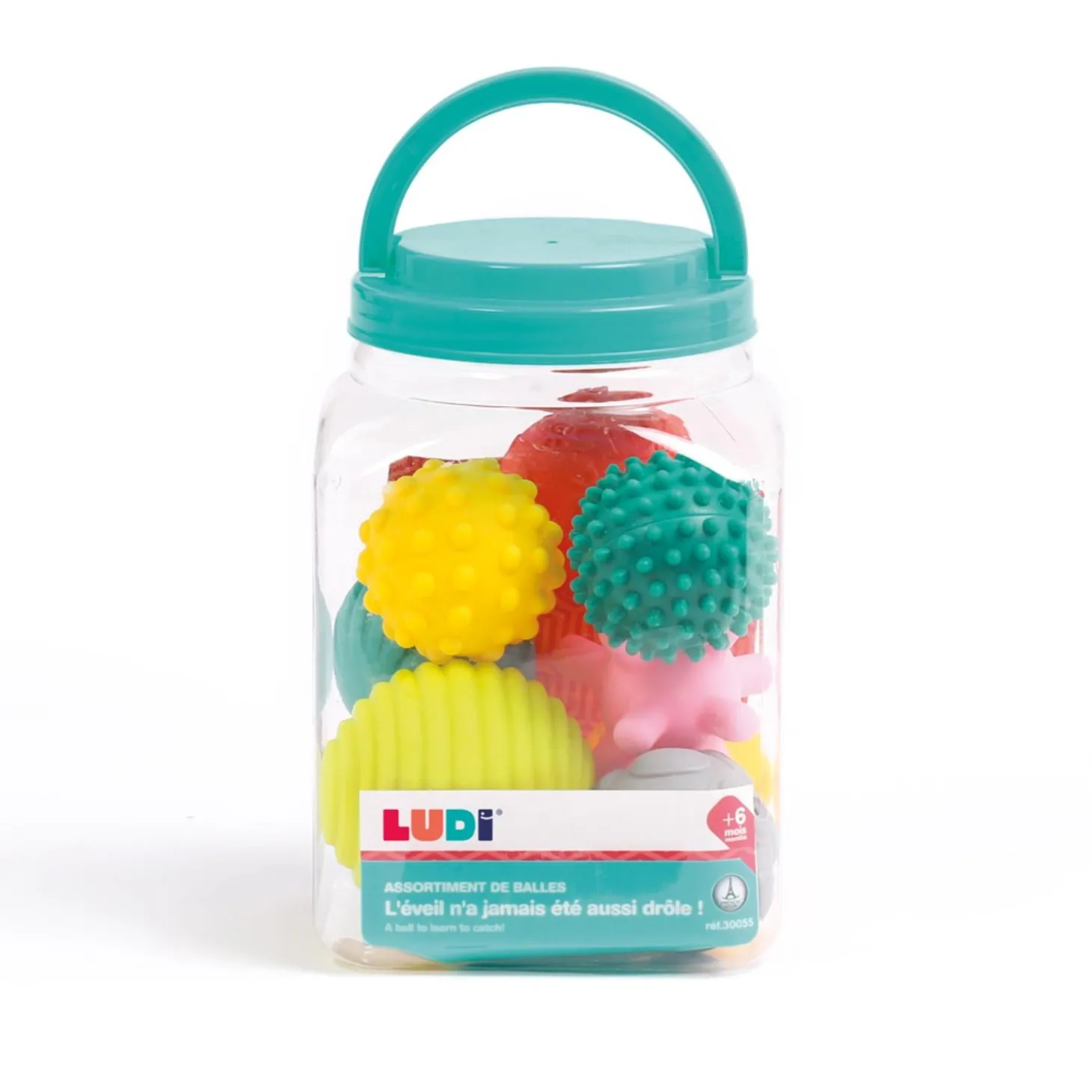 Ludi 8 balles d'éveil Multicolore