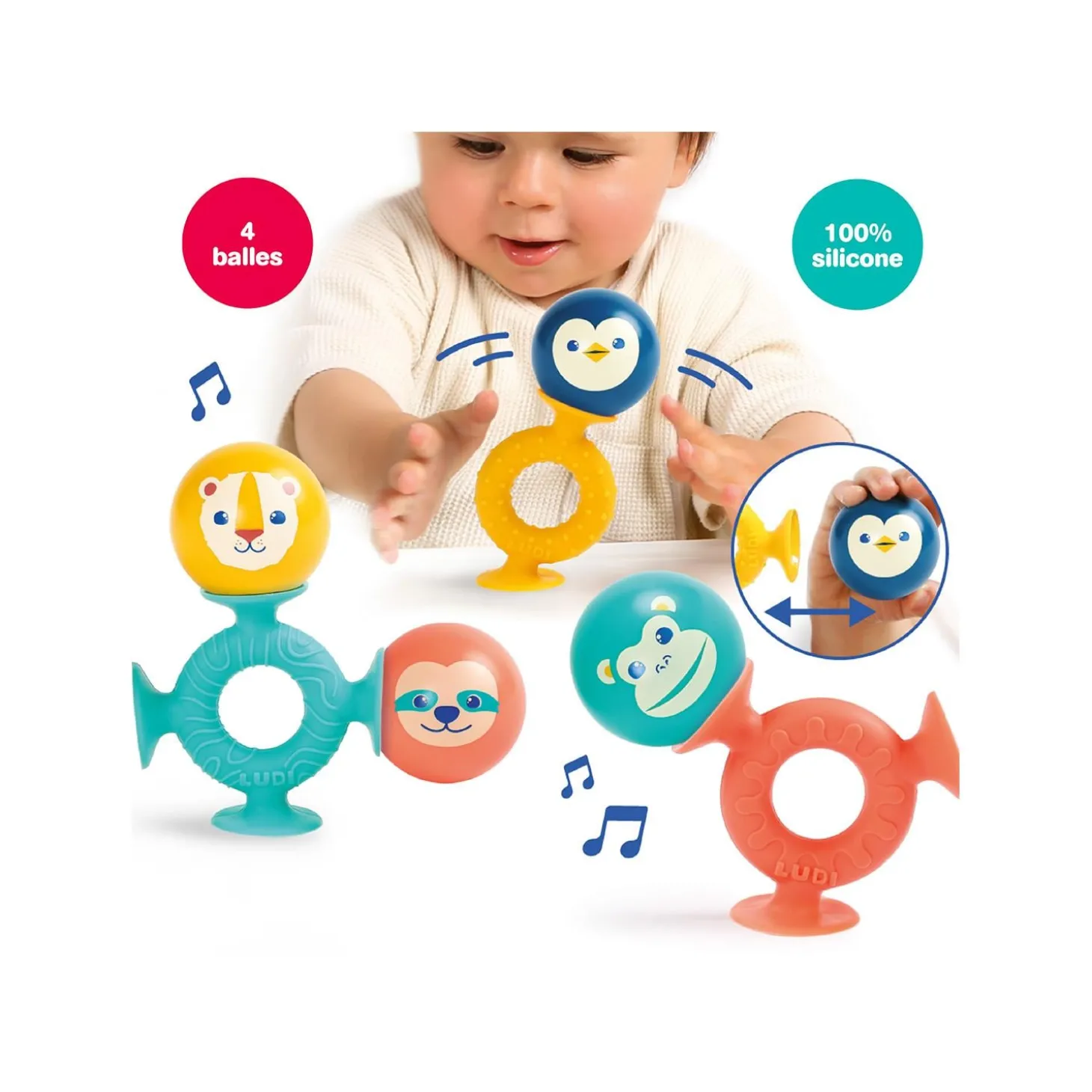 Ludi Balles sonores Smac pop Multicolore