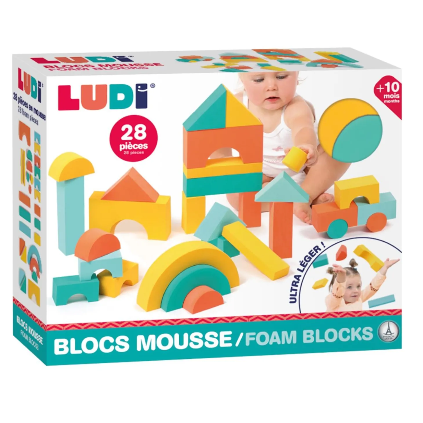 Ludi Blocs de construction en mousse Multiolore