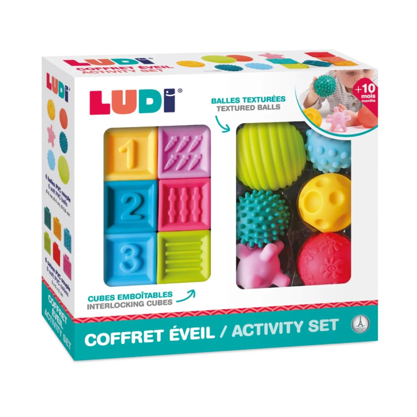 Ludi Coffret Eveil Balles & Cubes Multicolore