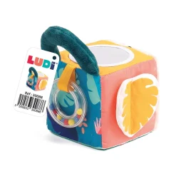 Ludi Cube en tissu Feuille Multicolore 3 mois