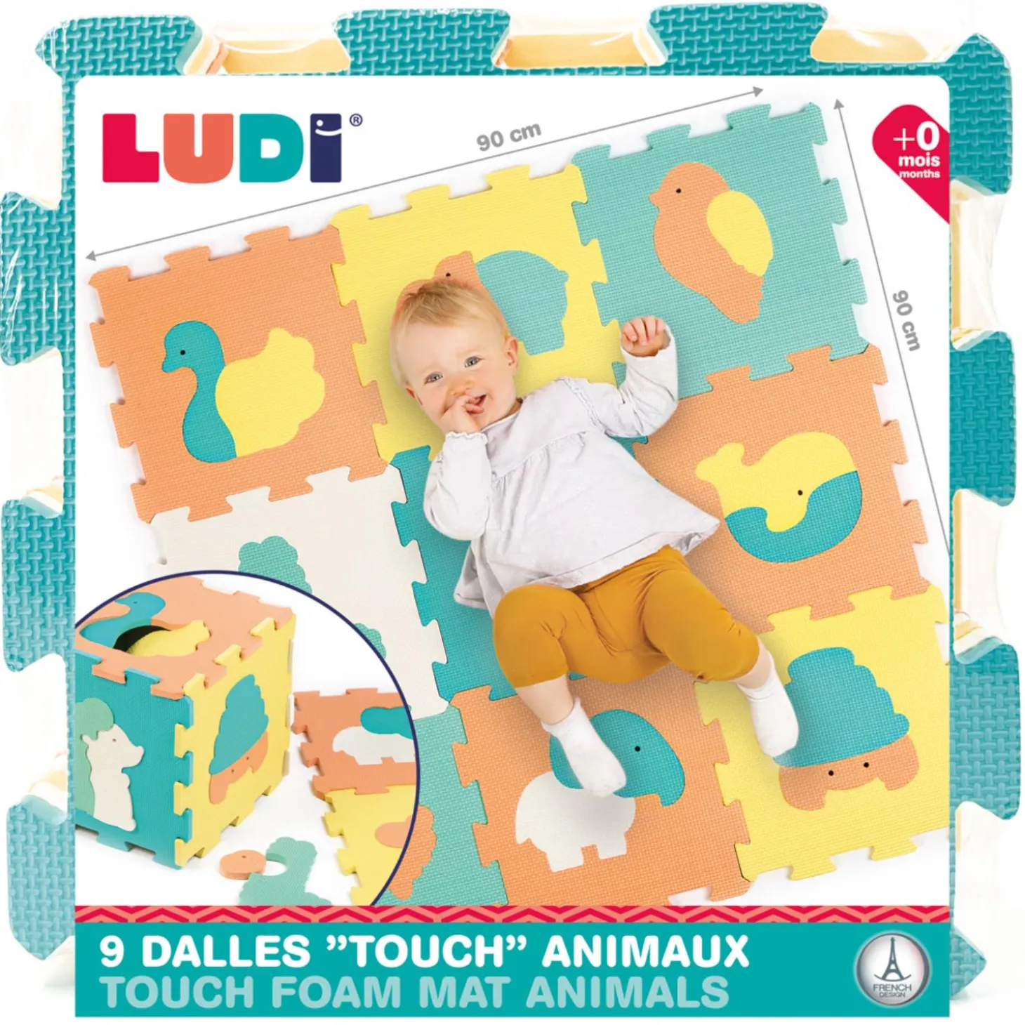 Ludi Dalles 9 animaux Touch Multicolore